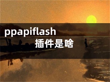 ppapiflash插件是啥