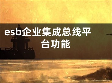 esb企業(yè)集成總線平臺(tái)功能