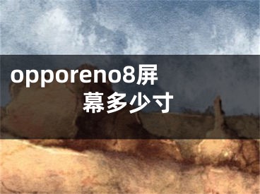 opporeno8屏幕多少寸