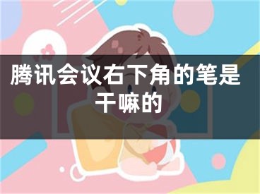 騰訊會(huì)議右下角的筆是干嘛的