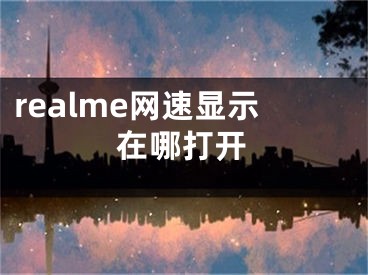 realme網(wǎng)速顯示在哪打開(kāi)