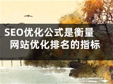 SEO優(yōu)化公式是衡量網(wǎng)站優(yōu)化排名的指標(biāo)