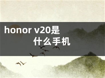 honor v20是什么手機(jī)