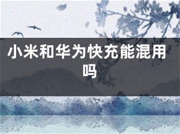 小米和華為快充能混用嗎