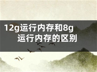 12g運行內存和8g運行內存的區(qū)別