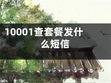 10001查套餐發(fā)什么短信