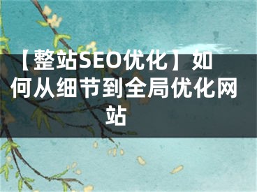 【整站SEO優(yōu)化】如何從細(xì)節(jié)到全局優(yōu)化網(wǎng)站 