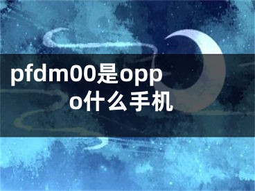 pfdm00是oppo什么手機(jī)