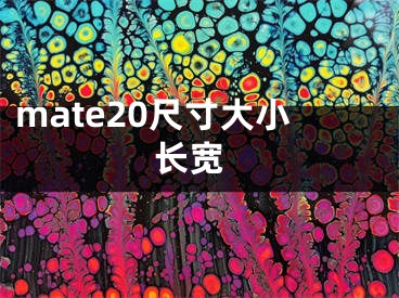 mate20尺寸大小 長寬