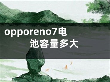 opporeno7電池容量多大