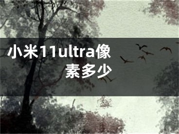 小米11ultra像素多少