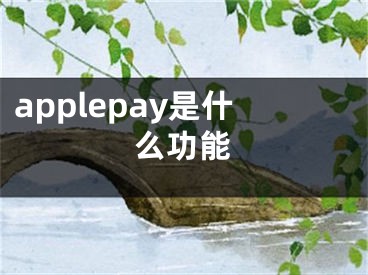 applepay是什么功能