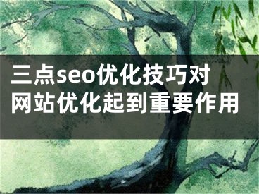 三點(diǎn)seo優(yōu)化技巧對(duì)網(wǎng)站優(yōu)化起到重要作用