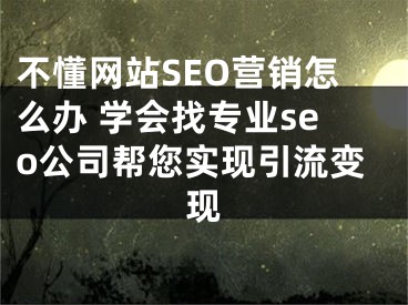 不懂網(wǎng)站SEO營銷怎么辦 學(xué)會找專業(yè)seo公司幫您實現(xiàn)引流變現(xiàn)