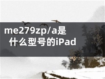 me279zp/a是什么型號(hào)的iPad