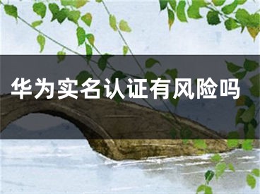 華為實名認(rèn)證有風(fēng)險嗎