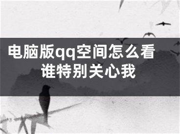 電腦版qq空間怎么看誰特別關心我