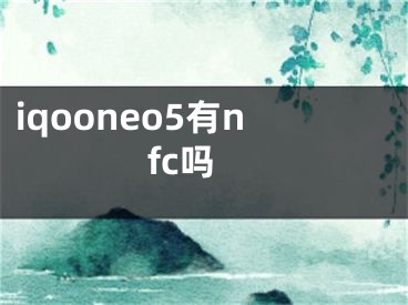 iqooneo5有nfc嗎