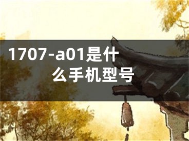 1707-a01是什么手機型號