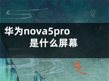 華為nova5pro是什么屏幕