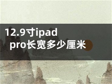 12.9寸ipad pro長寬多少厘米