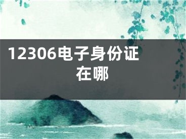 12306電子身份證在哪