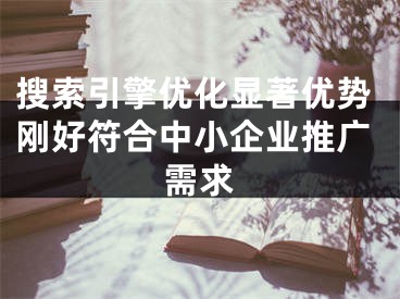 搜索引擎優(yōu)化顯著優(yōu)勢剛好符合中小企業(yè)推廣需求