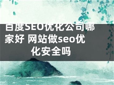 百度SEO優(yōu)化公司哪家好 網(wǎng)站做seo優(yōu)化安全嗎 