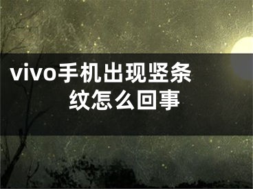 vivo手機出現(xiàn)豎條紋怎么回事