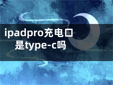 ipadpro充電口是type-c嗎