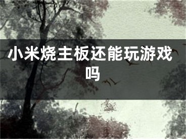 小米燒主板還能玩游戲嗎