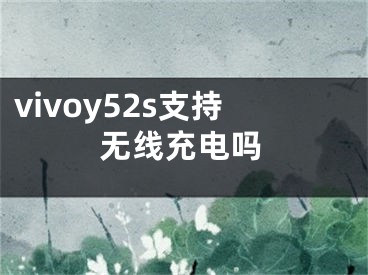 vivoy52s支持無線充電嗎