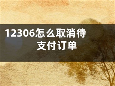 12306怎么取消待支付訂單