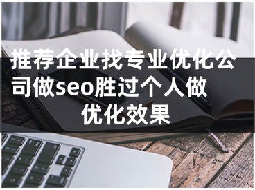 推薦企業(yè)找專業(yè)優(yōu)化公司做seo勝過(guò)個(gè)人做優(yōu)化效果