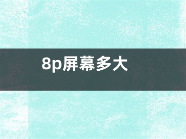 8p屏幕多大