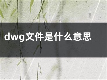 dwg文件是什么意思