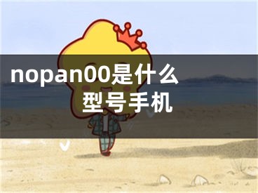 nopan00是什么型號(hào)手機(jī)