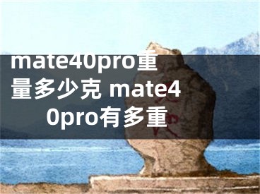 mate40pro重量多少克 mate40pro有多重