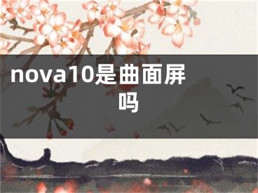 nova10是曲面屏嗎