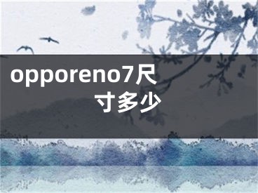 opporeno7尺寸多少