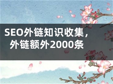 SEO外鏈知識收集，外鏈額外2000條