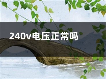 240v電壓正常嗎