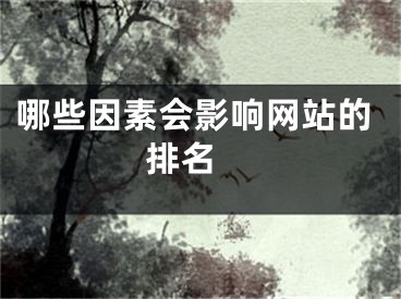 哪些因素會影響網(wǎng)站的排名 