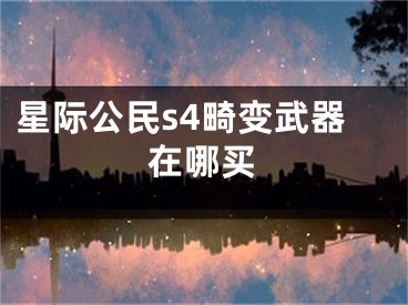 星際公民s4畸變武器在哪買(mǎi)