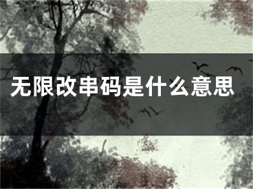 無限改串碼是什么意思