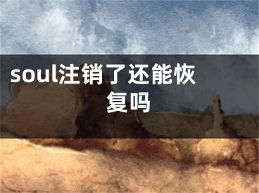 soul注銷(xiāo)了還能恢復(fù)嗎