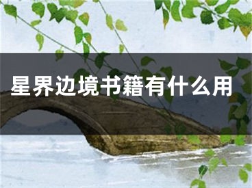 星界邊境書籍有什么用