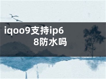 iqoo9支持ip68防水嗎