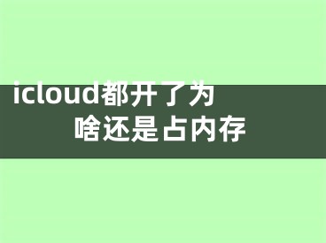 icloud都開了為啥還是占內(nèi)存