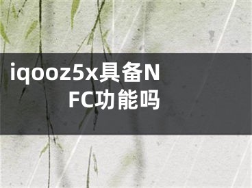 iqooz5x具備NFC功能嗎